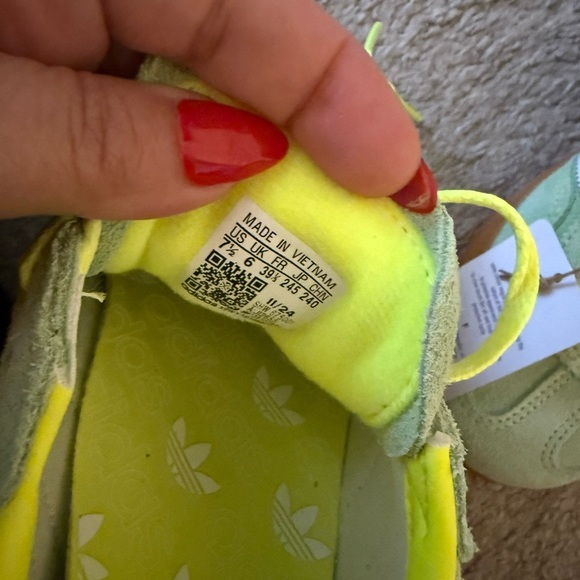 Adidas Neon Yellow and Light Green Sneakers - Picture 3 of 4